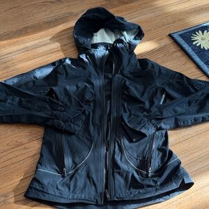 Lululemon Black Hooded Rain Jacket Windbreaker